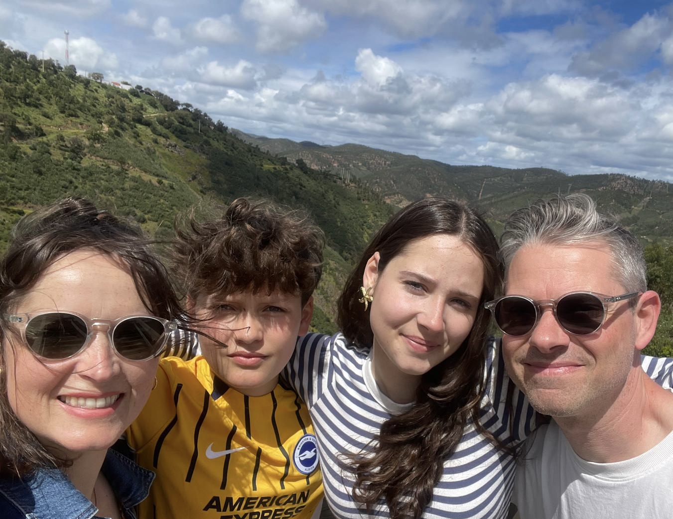 Ian Kenyon and family in Portugal